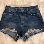 DL1961  Cleo Solana high rise distressed raw hem denim shorts 32 Photo 3