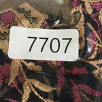 Ellen D Blazer Large Cropped Brocade Floral Black Gold Pink Club Party Glam Y2K Photo 6