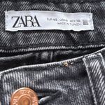 ZARA  Black Distressed High Rise Mom Jeans Photo 3