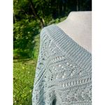 White House | Black Market WHBM Summer Sweater Crochet Sage M Photo 2