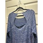 Zelos  Women's Size XL Heather Blue Cutout Back Long Sleeve Athleisure Top Photo 3