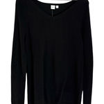 Gap NWT Women's Long Sleeve V Neck Knit Sweater Black Size Medium Photo 0
