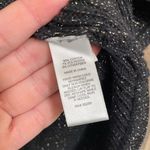 EXPRESS Black Metallic Gold Knit 3/4 Sleeve V Neck Cozy Sweater Small Photo 5