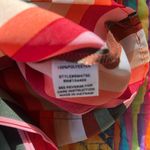 E & M  striped button down cropped top with a tie at the bottom Photo 3