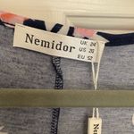 Nemidor Navy Floral Ruffle Sleeve Dress Plus Size 20 Casual Beach Vacation NWT Blue Photo 3