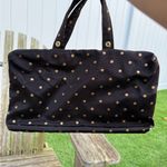 Christian Dior VTG 80’s Black Gold Polk A Dot Cosmetic Bag Travel Toiletries C Photo 2