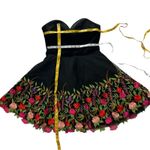 Jovani JVN  Womens Formal Dress 6 Cocktail Holiday Party Velvet Retro Embroider Photo 14