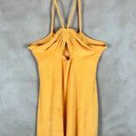 H&M Orange Terry Halter Beach Summer Dress LARGE Photo 6