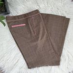 Rebecca Taylor Wide-Leg Plaid Pants Brown Size 8 Photo 4