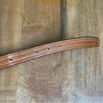 Christian Dior Vintage  Brown Italian Leather 1" Belt Gold Buckle 36” 90 Large Photo 4