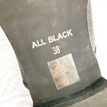 Anthropologie ALL BLACK x | Perforated Slide Slip On Mules | Size 38 Photo 3