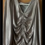 Dennis Basso  Metallic Long Sleeve Top Photo 1