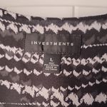 Investments  Black and White Ruffle Sleeve Blouse Photo 1