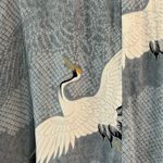 ZARA Basic Shorts Women’s Size SmallCrane Birds Ruffle Layers Blue Wide Zipper Photo 6