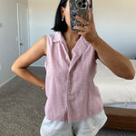 Villager Vintage Pink seersucker collared tank Photo 0