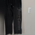 Juicy Couture  Black Velour Rhinestone Track Pants Photo 1