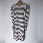 Boden Imogen Breton Striped Shirt Dress size 6 Navy Off White Puff Sleeves Photo 1