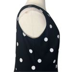 Kasper  Midi Dress Aline Sleeveless Jersey Knit Black Polka Dot Women’s Size 14W Photo 8