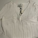 Freshman 1996 Sweater Knit Cropped Top & Maxi Skirt Lg White Twisted Front NWT Photo 7