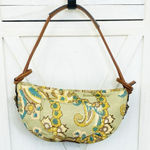 Liz Claiborne  Linen Canvas Paisley Floral Shoulder Mini Hobo Bag Photo 0