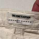 One Teaspoon One X  Women Size 26 White Junkyard Sort Distressed Skirt Button NEW Photo 2