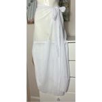 Matte Collection Sheer White Cover Up Sarong Adjustable Tie Skirt Size Medium Photo 2