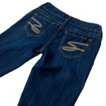 Seven 7 Low Rise Skinny Jeans Dark Wash Blue Denim Size 26 Stretchy Pockets Photo 2