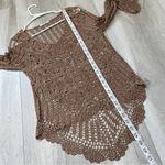 Vintage Crochet Top Brown (s/m) siNita bohemian crochet festival swim cover up Photo 5