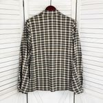 Free People Luminary Plaid Flannel Oversized Blazer Neutral Tan Small Photo 11