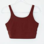 Nike Yoga Womens Luxe Infinalon Dri Fit Crop Tank Top Size M Brown Athletic Gym Photo 0
