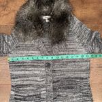 Coldwater Creek Gray Faux Fur Collar Cardigan Photo 5