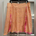 Rickie Freeman For Teri Jon Pink Tweed Tie Dye Ruffle A Photo 4