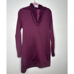 Fabletics  Hooded Long-Sleeved Athletic Dress Size Medium Plum Kangaroo Pocket Photo 1