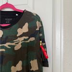 Guess  Camo Khaki Green Tshirt Dress Photo 2