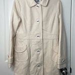 BB Dakota women’s lined cream pocket wool blend trench coat jacket medium Photo 0