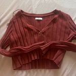 Aeropostale Cropped Knit Orange Long Sleeve Photo 0