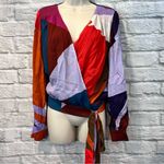 Tanya Taylor Size 6 Klara Colorblock Long-Sleeve Top Photo 1