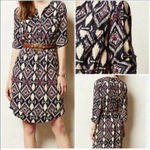 Holding Horses  • Mira Ikat Purple Beige Patterned Dress Photo 6