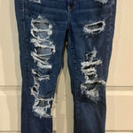 American Eagle  blue distressed skinny Photo 0