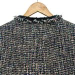J. Crew Lady Metallic Tweed Jacket Blazer Black Rainbow Multi Fringe Women’s 8 Photo 8
