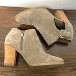 Michael Shannon MICHAEL By  Women's Suede 3” Heel Ankle Booties Tan Size 7 Photo 0
