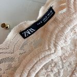 ZARA  Cream Lace Crop Top Photo 3