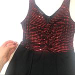 Donna Morgan  red sequin Top Jumpsuit sleeveless Size 4 Photo 4
