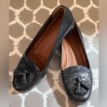Cole Haan Black Leather Tassel Loafers classic normcore flats quiet luxury 8 Photo 0