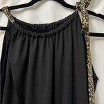Elegant Black dress with Leopard Accent Size M Photo 3