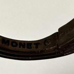 Monet Lot Of 2 Signed Purple Clip On Earrings Signed And Napier Photo 3