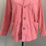 FRNCH Corduroy Chore Coat sz XS Pink Button Up Shacket Jacket Utility Soft Girl Photo 10