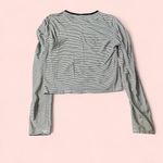 Heart & Hips Black and white striped long sleeve top Photo 3