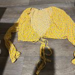 Rhode X Target Dainty Lotus Floral Print Wrap Tie Front Vneck Top Size M Yellow Size M Photo 4