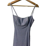 La Femme  Beaded Light Periwinkle Gown Photo 2